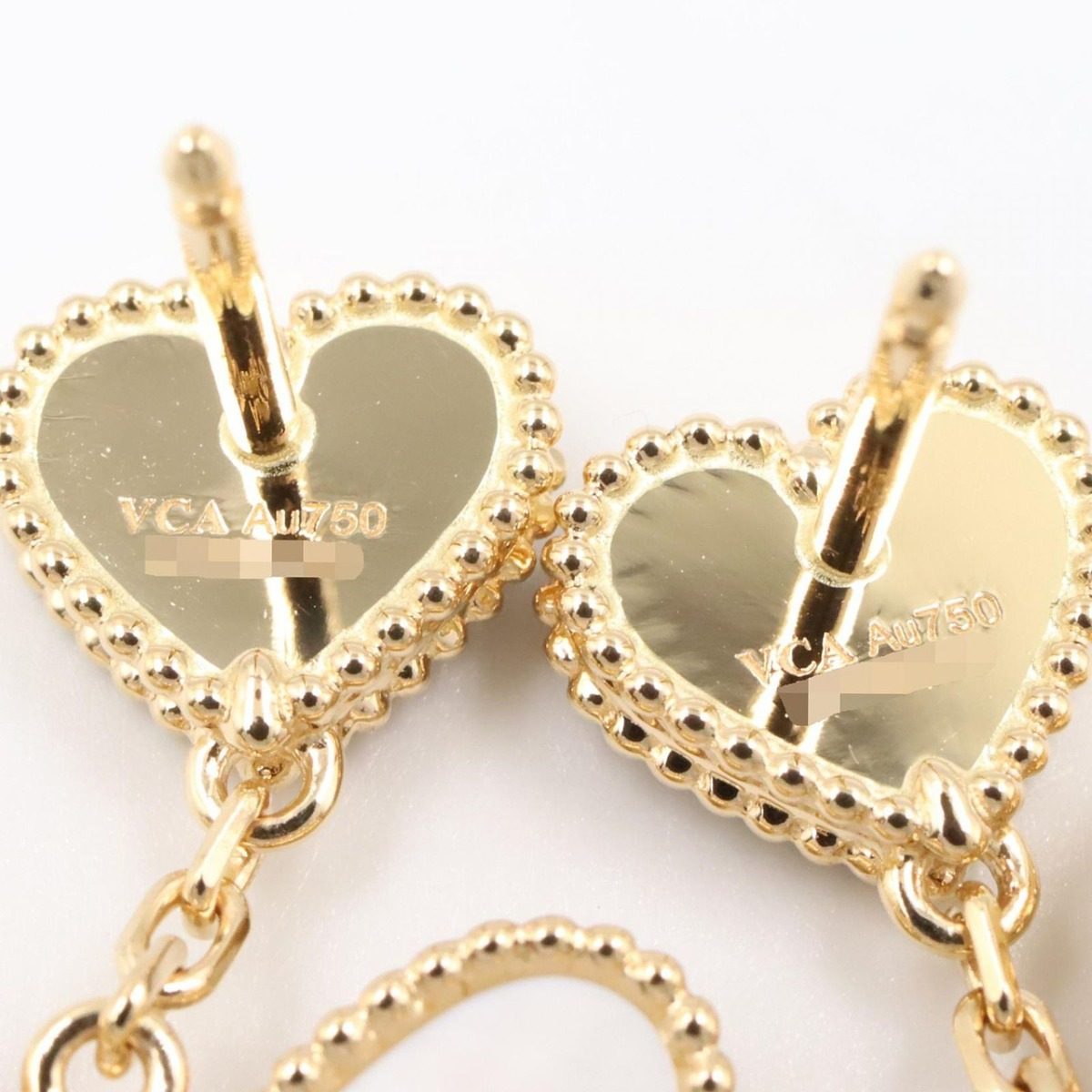 Van Cleef & Arpels Earrings Sweet Heart Diamond 18k Mother of Pearl — view 5
