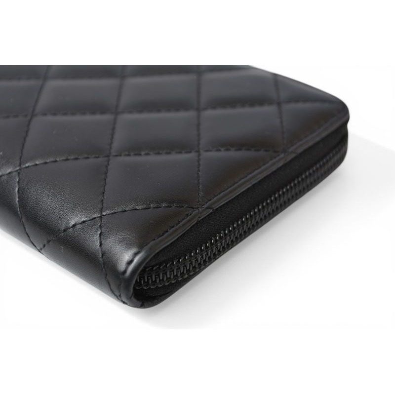 Chanel Wallet Cambon Line Zip Around Type Black — view 5