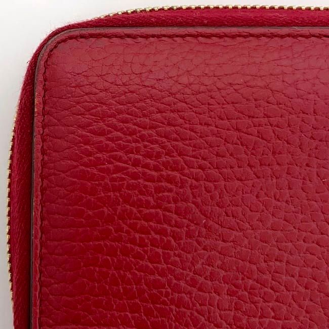 Gucci Round Zipper Wallet Red Interlocking 464884
