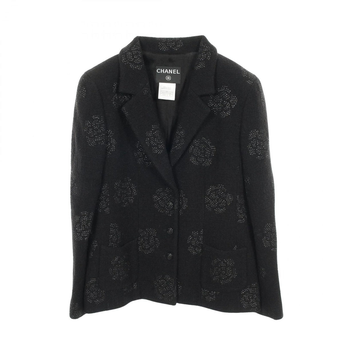 Chanel Tailored Jacket Camellia Wool
