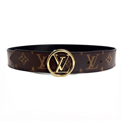 Louis Vuitton Monogram Belt LV Circle Reversible 30 75 Waist Epi LV Gold Width