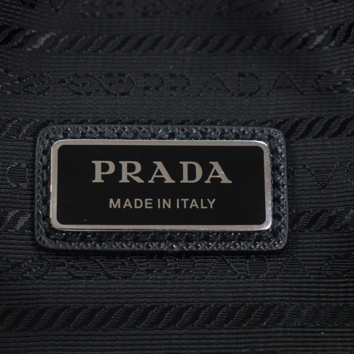 Prada Nylon Leather Triangle Logo Plate Re-Nylon Belt Bag Black — view 11