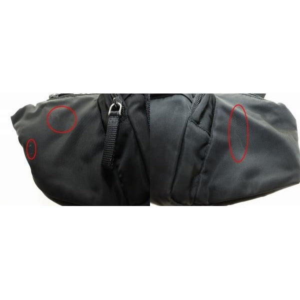 Prada Body Bag Black 2 Vl005 Waist Nylon Triangle Plate — view 6