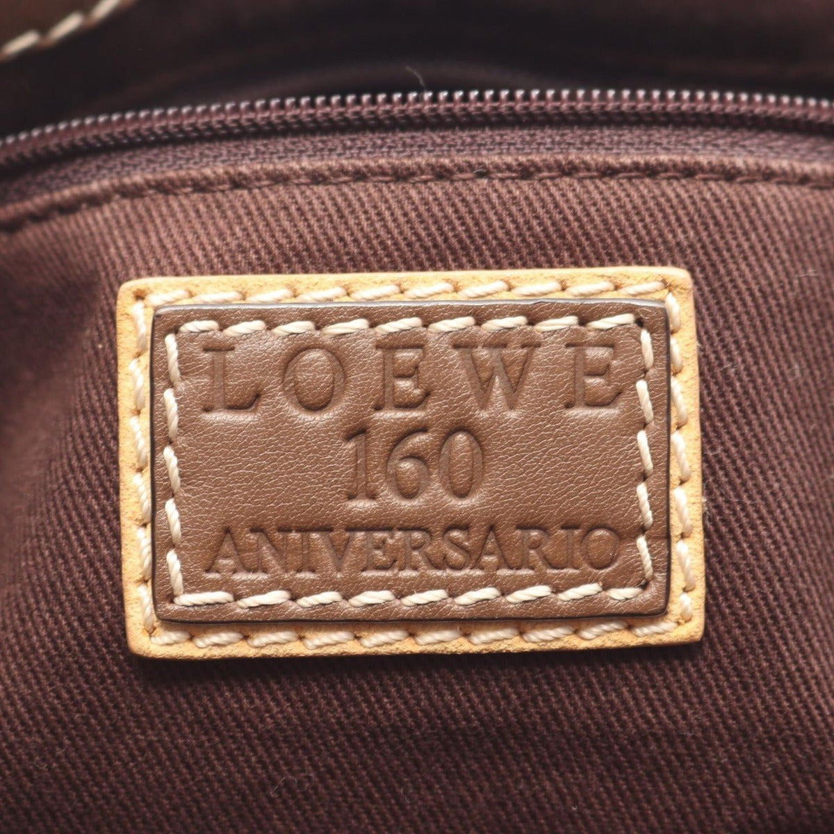 Loewe Shoulder Bag 160 Aniversario Beige Brown Canvas Suede Anniversary — view 10