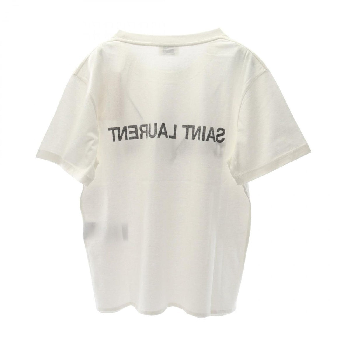 Saint Laurent Paris Short Sleeve T-Shirt Reverse Logo White — view 2