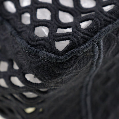 Dior Christian Dior Messenger Mesh Canvas Black Women's Shoulder Bag