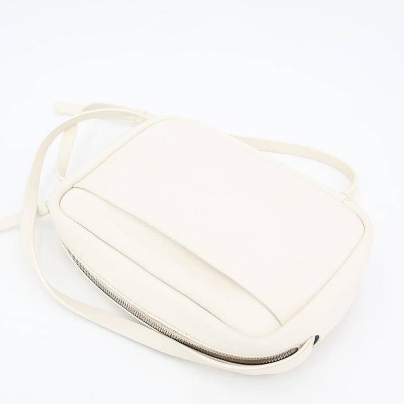 Balenciaga Shoulder Bag Everyday Camera Bag S 489812 White Black Leather