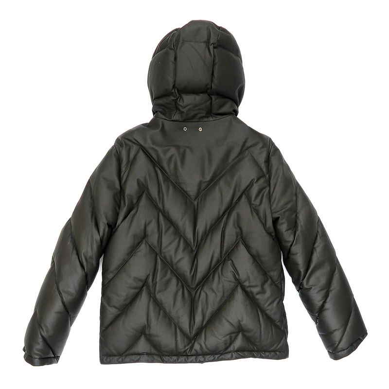 Louis Vuitton Down Jacket 50 Khaki Sheep Leather Double Zipper Outerwear