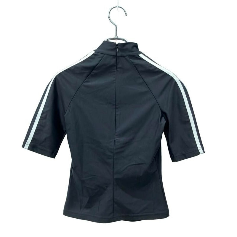 Balenciaga Adidas Short Sleeve T-Shirt Mock Neck Rear Zip Up SIZE 34 — view 2