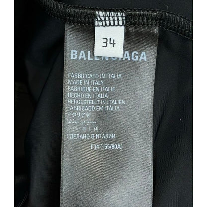 Balenciaga Adidas Short Sleeve T-Shirt Mock Neck Rear Zip Up SIZE 34 — view 4