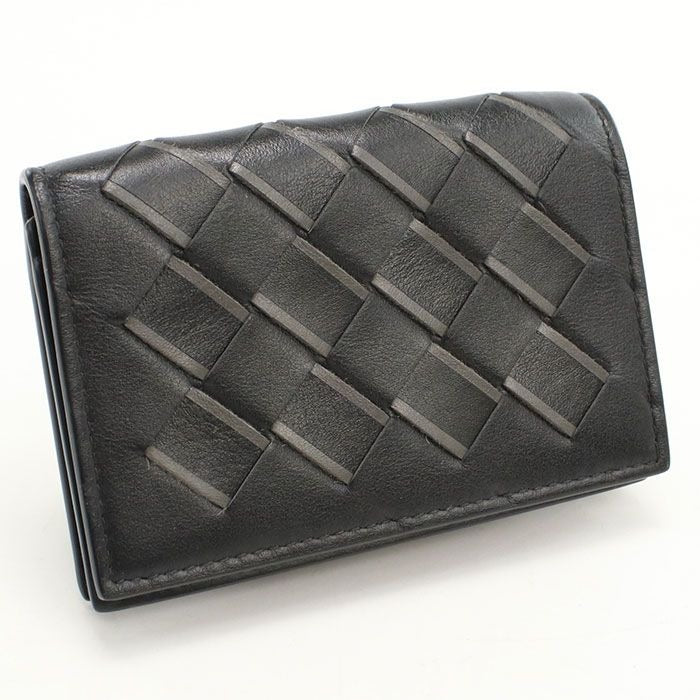 Bottega Veneta Business Card Case Intrecciato Holder Leather