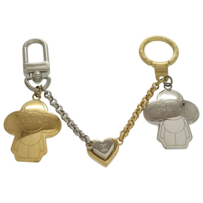 Louis Vuitton Vivienne Metal Gold And Silver Key Holder 1109
