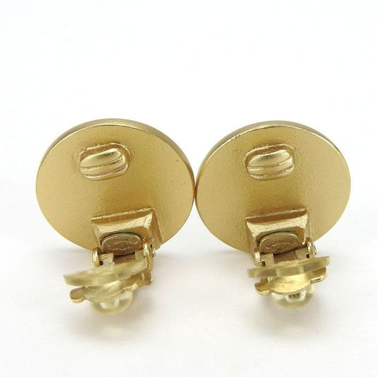 Chanel Ring Coco Mark Gold Plated GP Red Rhinestone Accessories