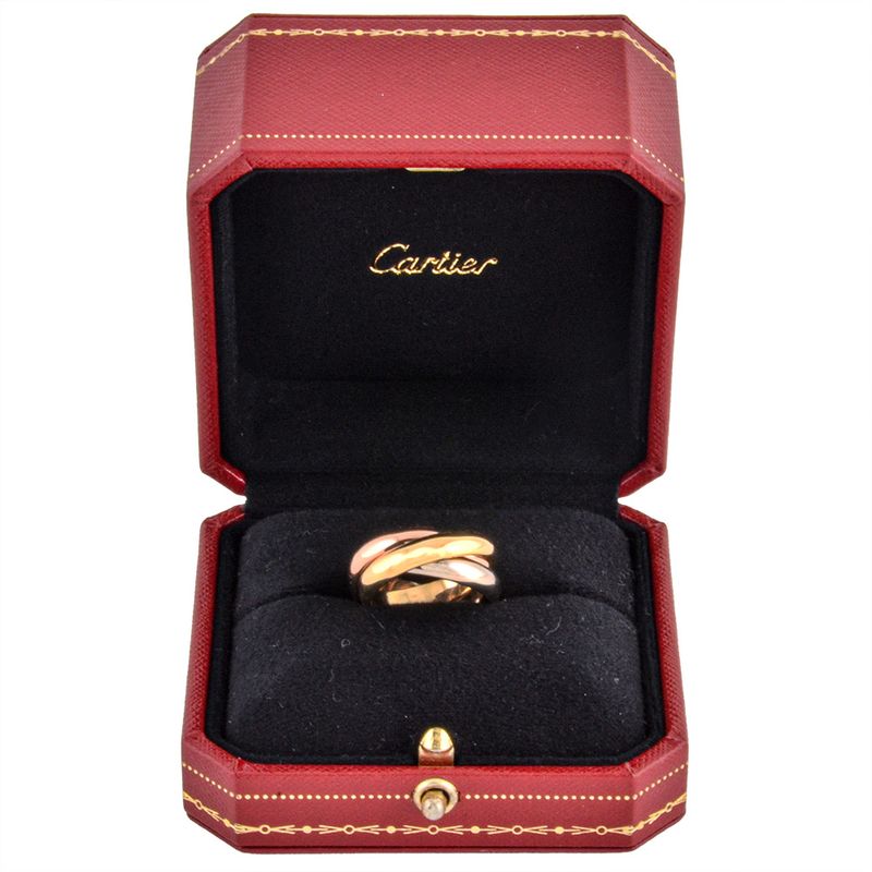 Cartier Trinity LM Ring #53 18K Yellow Gold 139g 18K Pink Gold 18K White Gold