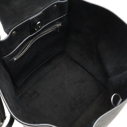 Celine Big Bag Small Handbag 2WAY Shoulder Bag Crossbody Leather Black Black