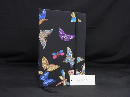 Bvlgari Bvlgari Canvas Butterfly Notebook Notepad Stationery Black Fl9566