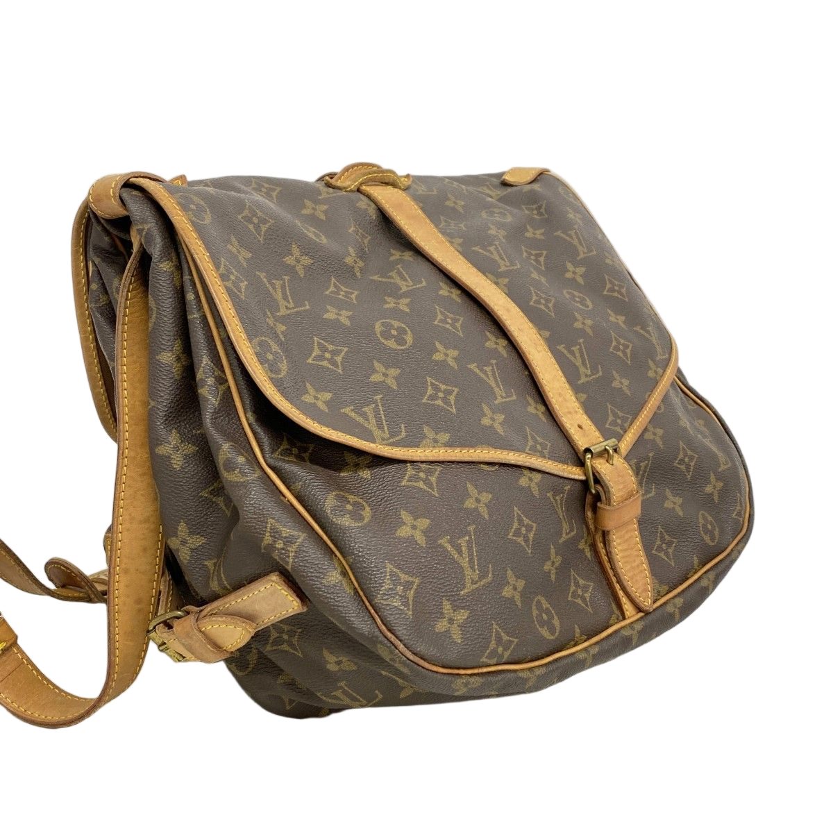 Louis Vuitton Shoulder Bag Monogram Saumur 35 Brown — view 2