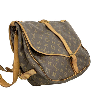 Louis Vuitton Shoulder Bag Monogram Saumur 35 Brown — view 2