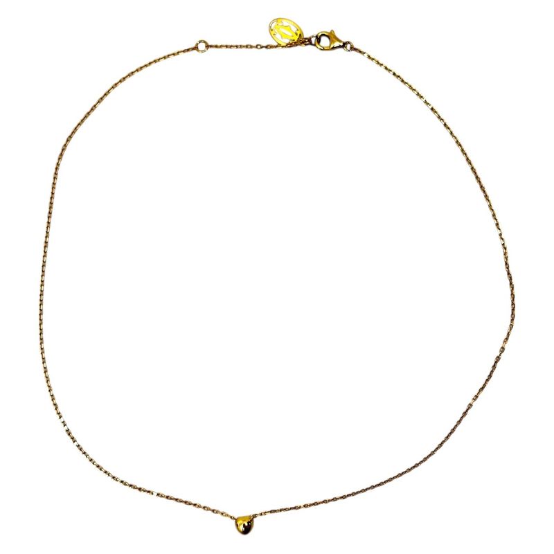 Cartier 750 Diamants Légers Diamond Heart Necklace 18k Pink Gold Diamants