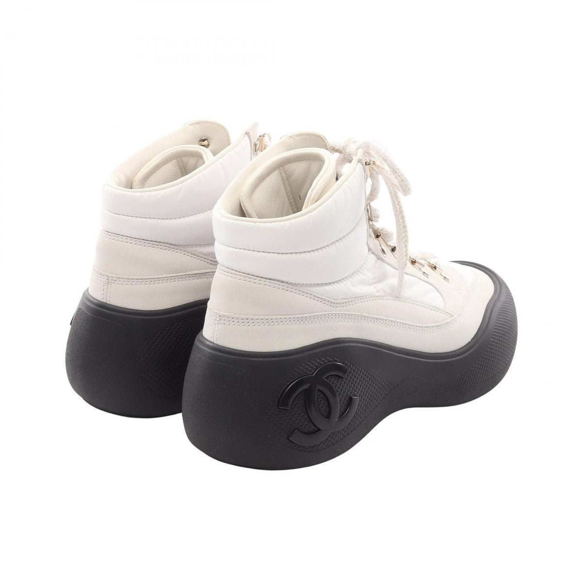 Chanel Sneakers CC Logo Leather Nylon — view 2
