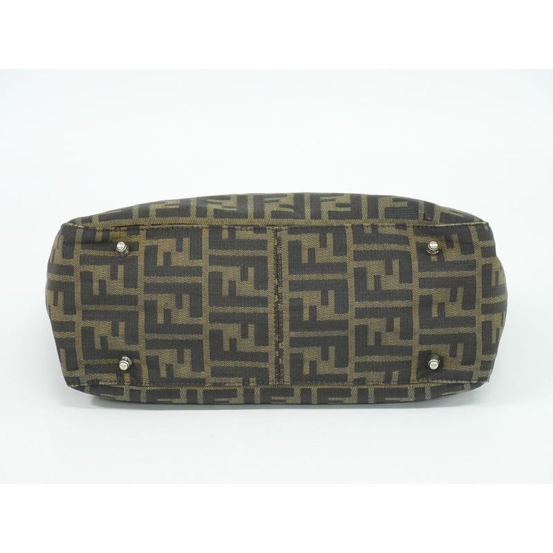 Fendi Zucca Tote Handbag Canvas Brown 26329 Bag — view 4