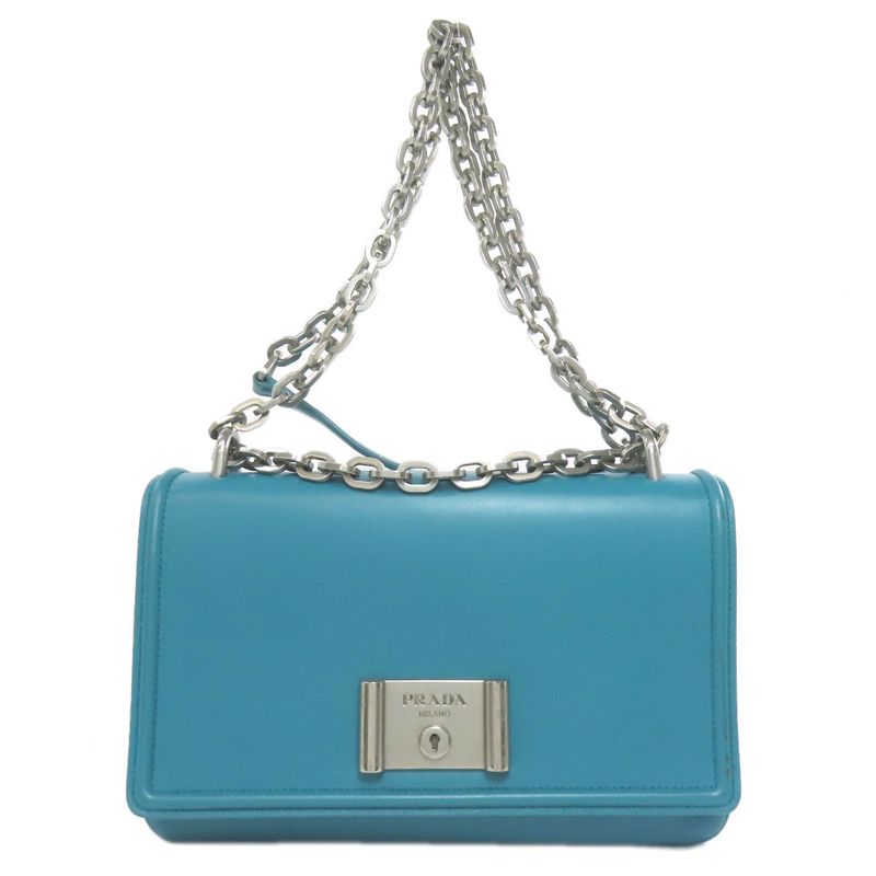 Prada Chain Shoulder Bag Leather Women