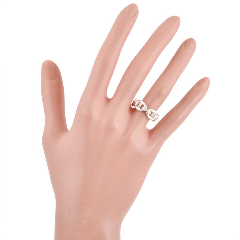 Hermes Chaîne D'ancre Ring #51 Sv925 59g Silver