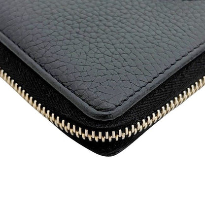 Gucci Round Zipper Long Wallet Black Interlocking 598147