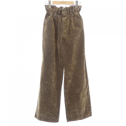 Miu Miu Miulogo Washed Flocked Pants