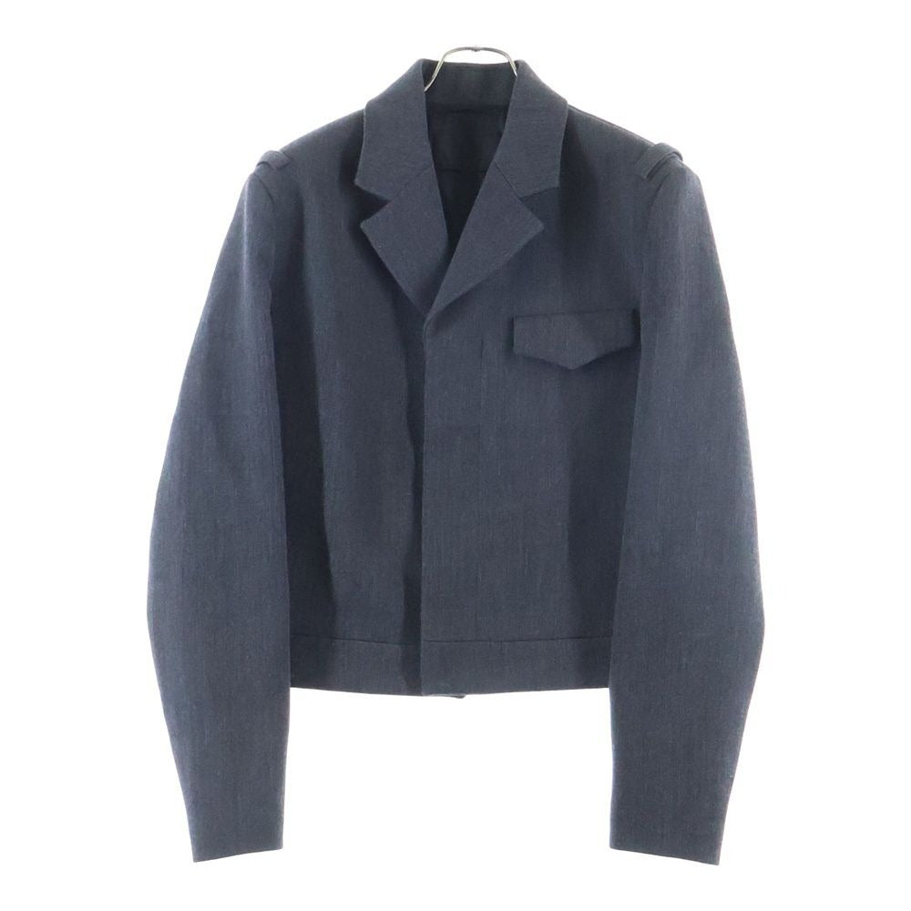 Prada Triangle Logo Wool Jacket Terrace Gray