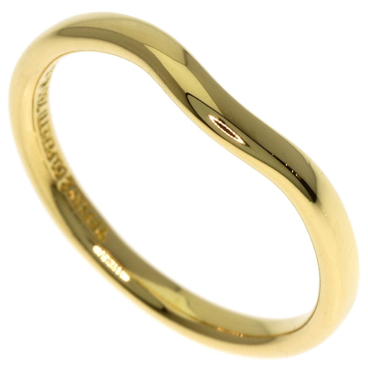 Tiffany & Co T Cube Band Ring 18K Yellow Gold
