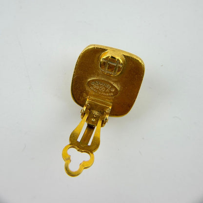 Chanel CC Logo One Earrings Gold Vintage — view 6