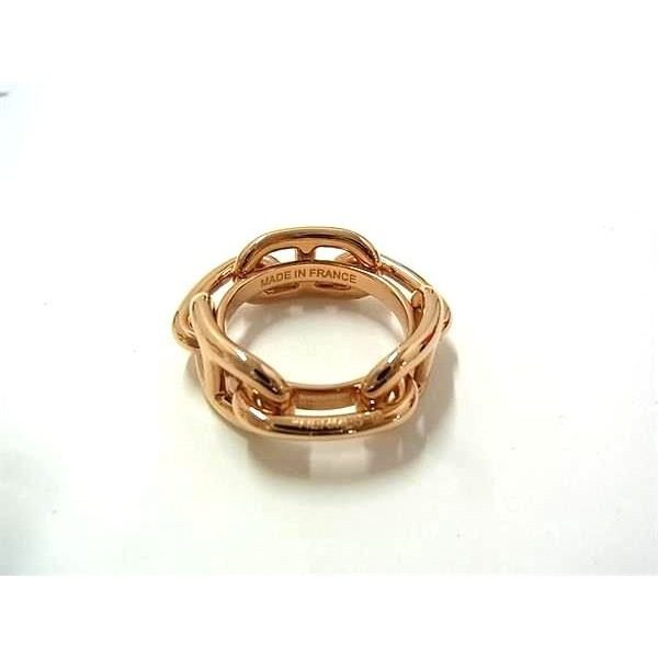 Hermes Chaine D'ancre Lucade Legato Scarf Ring Pink Gold — view 2