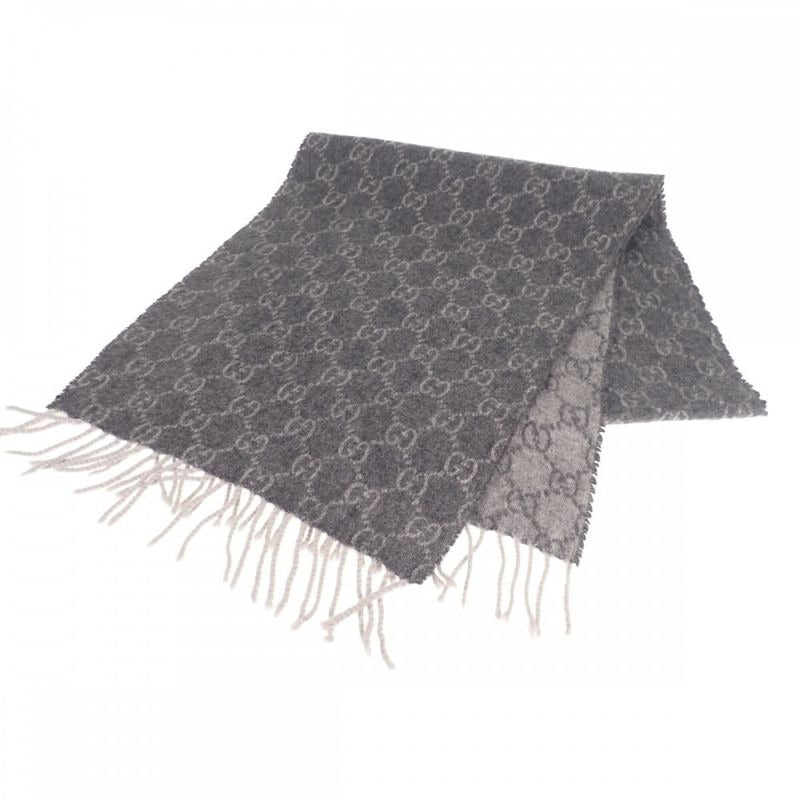 Gucci GG Pattern Scarf Cashmere Gray