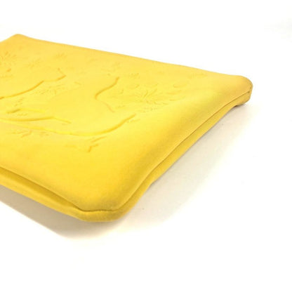 Hermes Pouch Neobain MM Leopard Polyamide Yellow