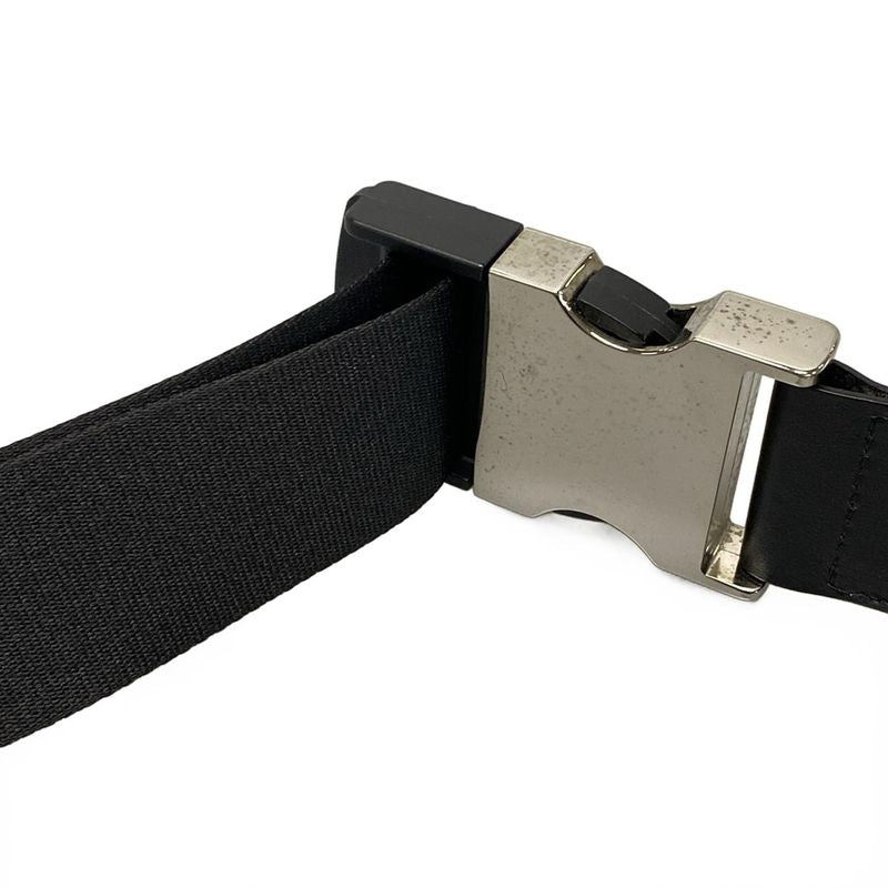 Fendi Waist Pouch Zucca Pattern 7va434 Dark Brown And Black Leather