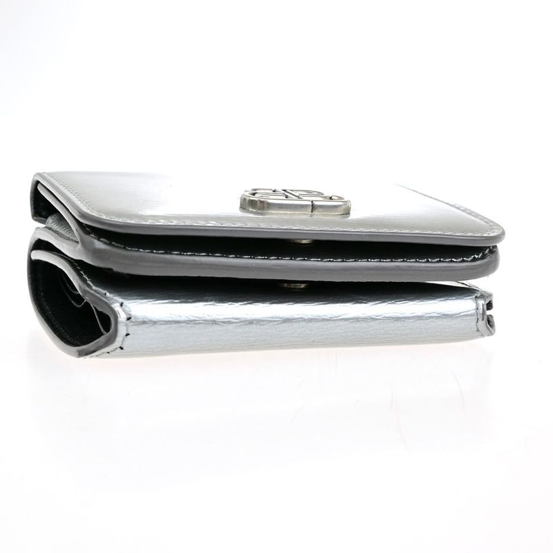Balenciaga Compact Wallet Trifold Wallet Silver 30bs310