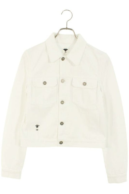 Christian Dior 412v11a3075 BEE Embroidered Dragon Print Denim Jacket Women 38