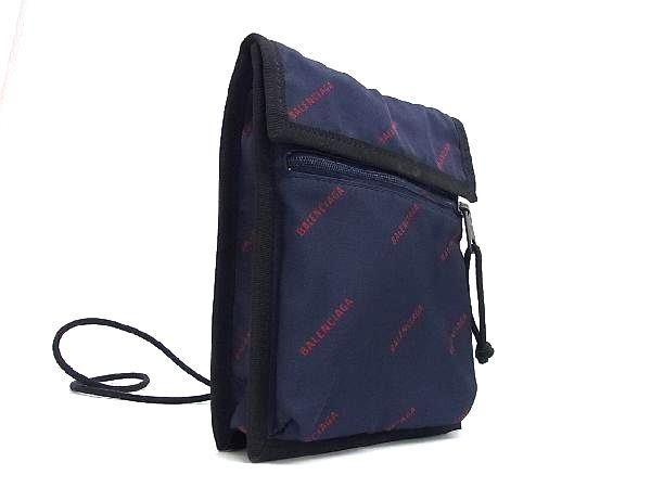 Balenciaga 532298 Explorer Nylon Pouch Crossbody Shoulder Bag Navy