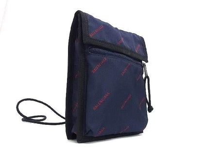 Balenciaga 532298 Explorer Nylon Pouch Crossbody Shoulder Bag Navy