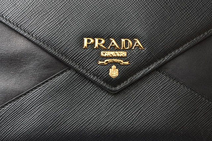 Prada Wallet Chain Wallet Long Wallet 1mf002 Saffiano CITY NERO Black