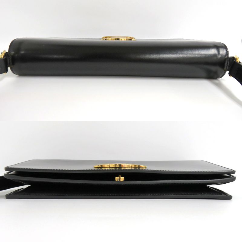 Celine Trapeze Triomphe Bag 199283bf438no Leather Black Gold Hardware
