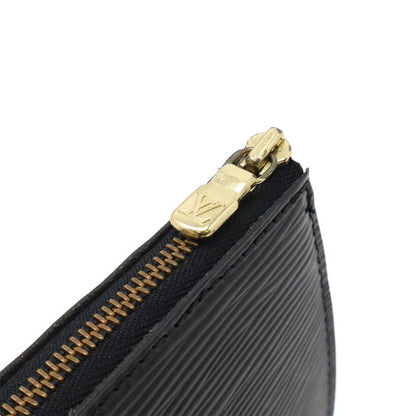 Louis Vuitton Epi Pochette Accessoire Accessory Pouch Handbag Noir Black Gold
