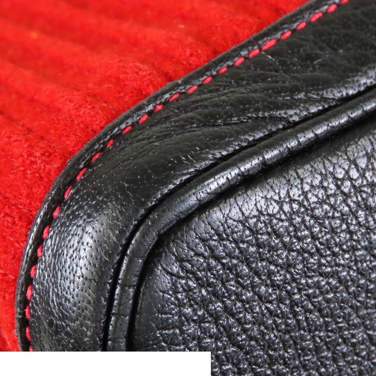 Hermes Garden Party 43 GM Red Black Silver Felt Buffalo Tote — view 7