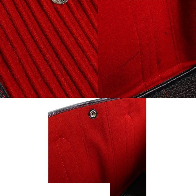 Hermes Garden Party 43 GM Red Black Silver Felt Buffalo Tote — view 8