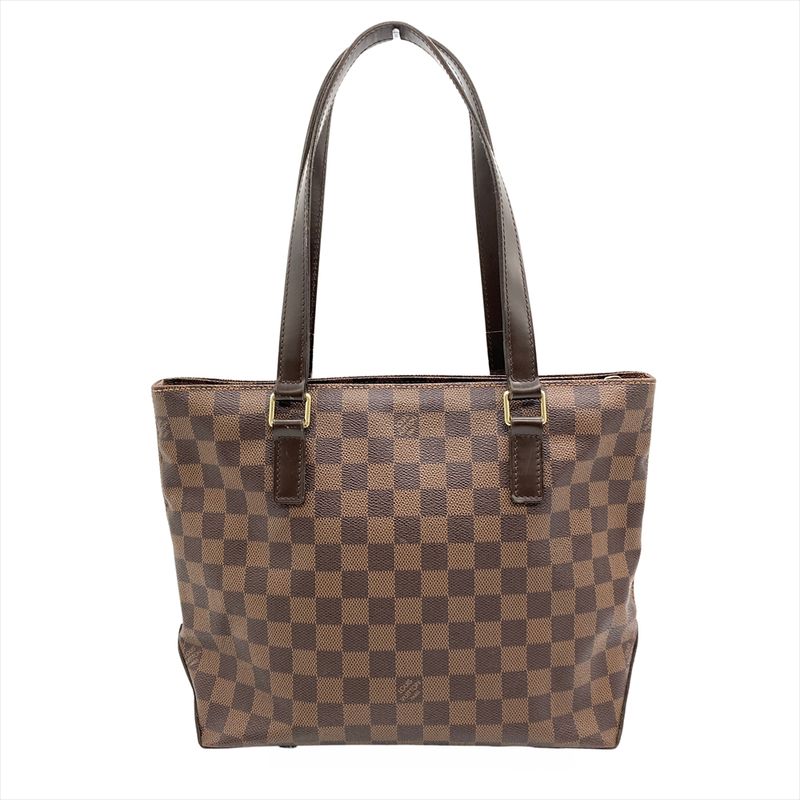 Louis Vuitton Cabas Piano Tote Bag Damier Ebène N51187 Brown Gold Hardware