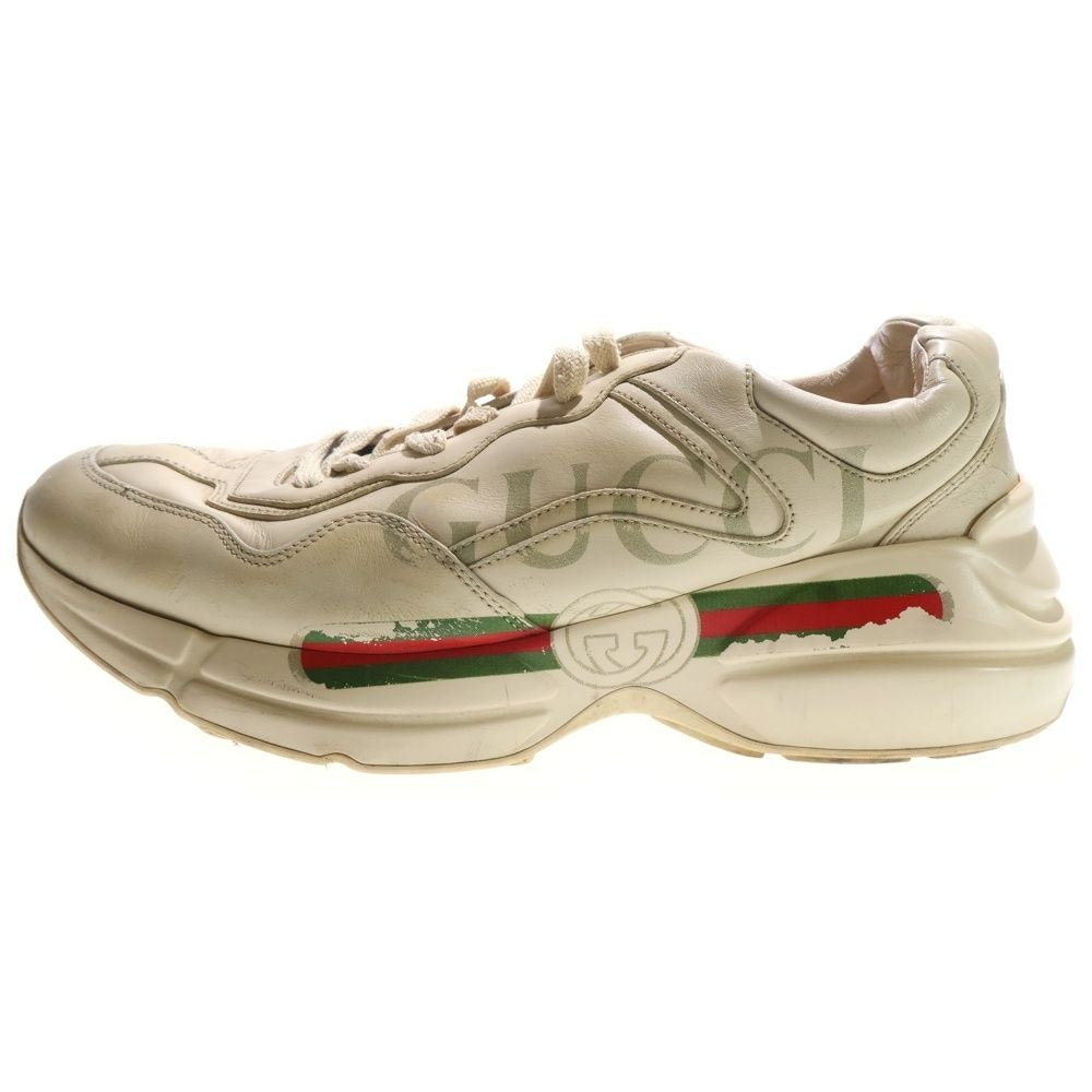 Gucci Rhyton Vintage Girogo Low Cut Sneakers Ivory