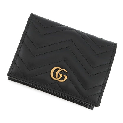 Gucci Bifold Wallet GG Marmont Double Mini Chevron