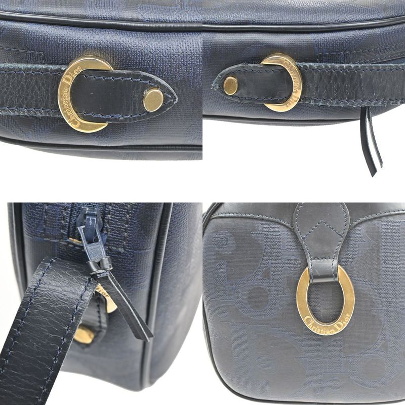 Christian DIOR Shoulder Bag Navy Leather 32ka674