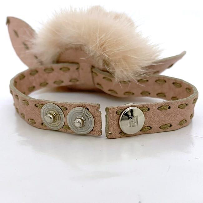 Fendi Bracelet Ec22714 Pink Selleria Excellent Condition Leather